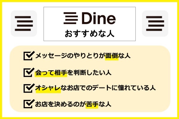 Dineおすすめ