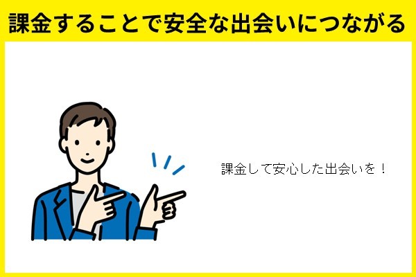 課金することで安全な出会いにつながる